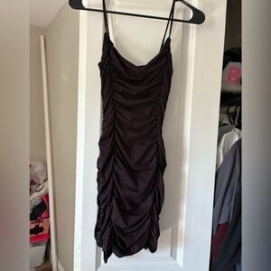 Windsor Dark Purple Ruched Mini Dress